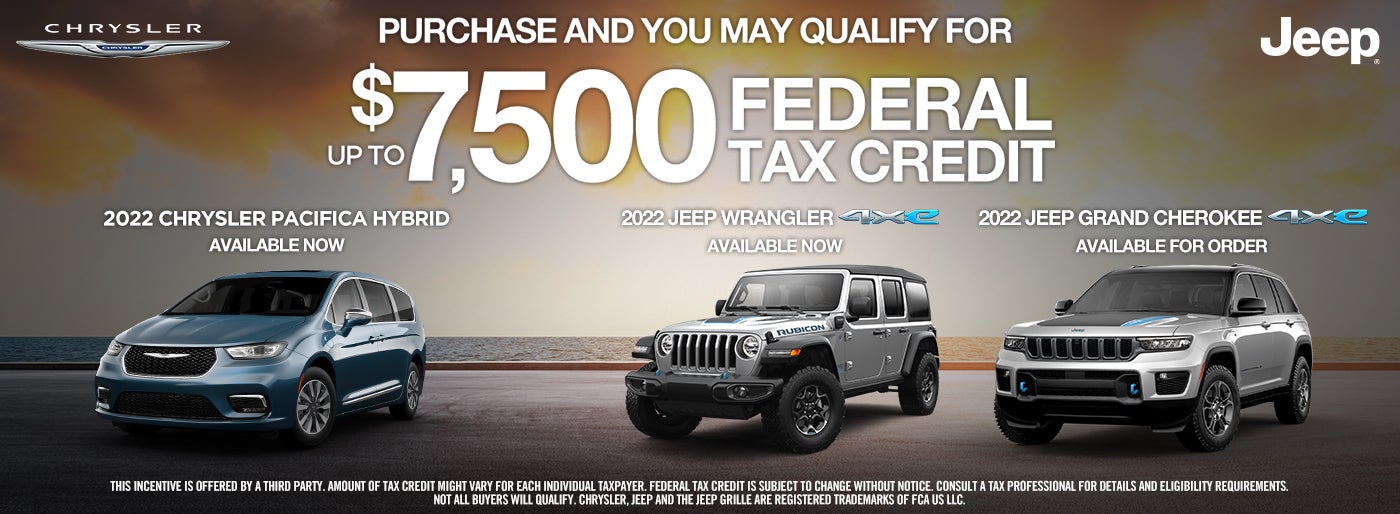 Up To $7500 Federal Tax Credit 