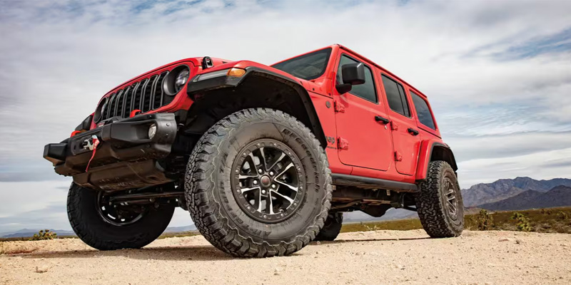 An upshot of the powerful tires on the 2025 Jeep Wrangler in Starke, FL