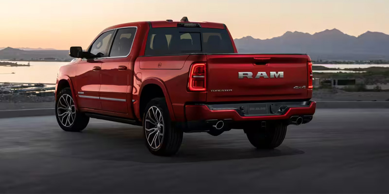 2026 Red color RAM 1500 back profile 