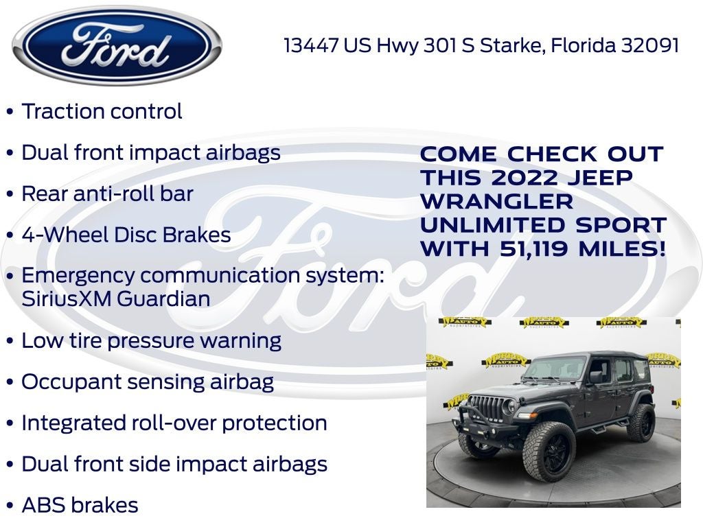2022 Jeep Wrangler Unlimited Sport
