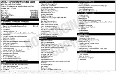 2022 Jeep Wrangler Unlimited Sport