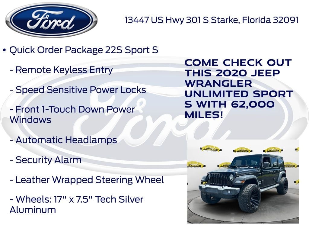 2020 Jeep Wrangler Unlimited Sport S
