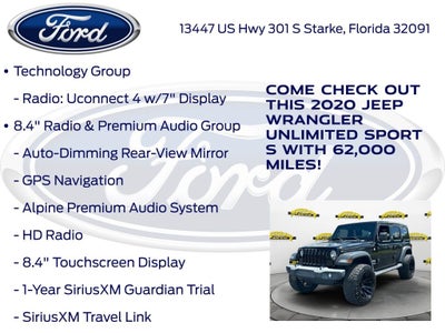 2020 Jeep Wrangler Unlimited Sport S
