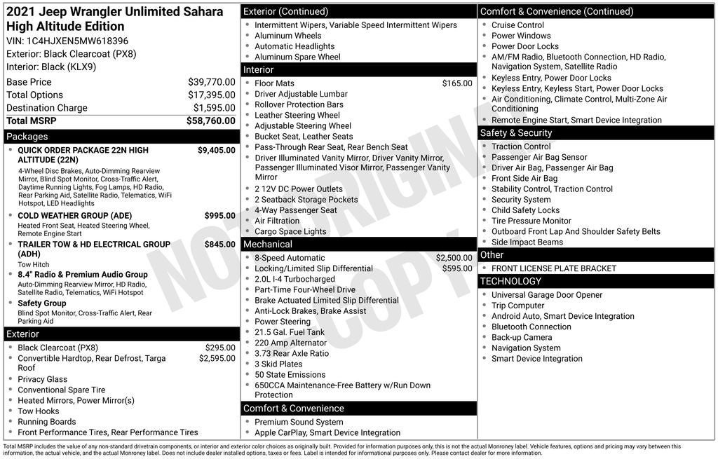 2021 Jeep Wrangler Unlimited Sahara High Altitude