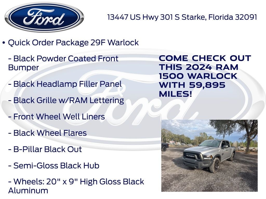 2024 RAM 1500 Classic Warlock -CERTIFIED-