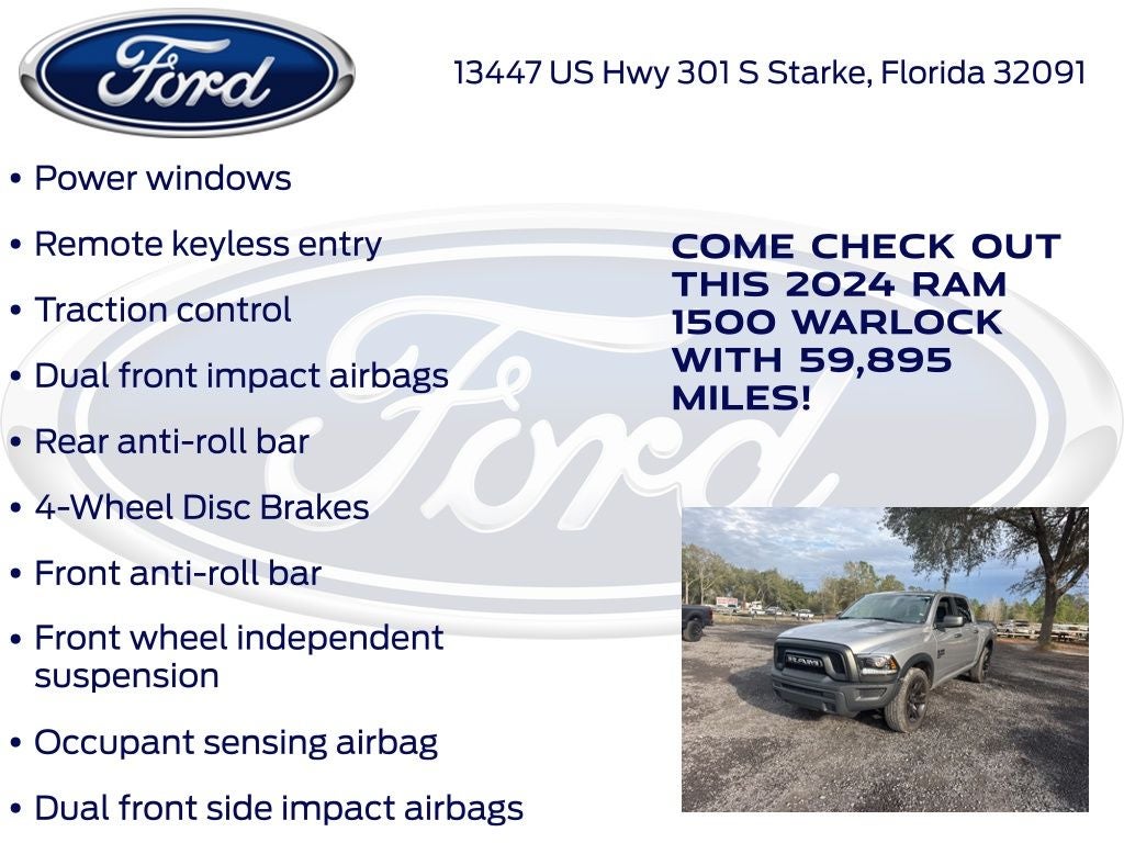 2024 RAM 1500 Classic Warlock -CERTIFIED-