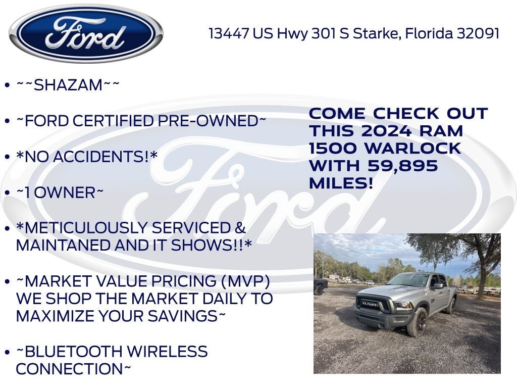 2024 RAM 1500 Classic Warlock -CERTIFIED-