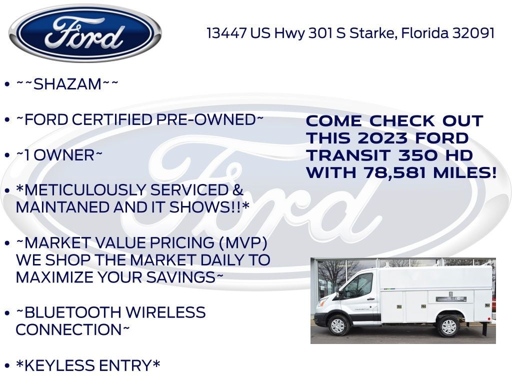 2023 Ford Transit-350 Base HIGH ROOF READING KUV BODY*