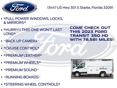 2023 Ford Transit-350 Base HIGH ROOF READING KUV BODY*