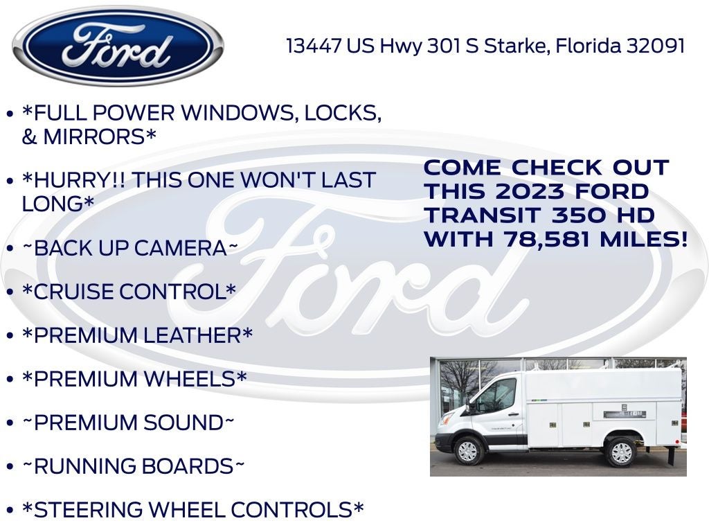 2023 Ford Transit-350 Base HIGH ROOF READING KUV BODY*