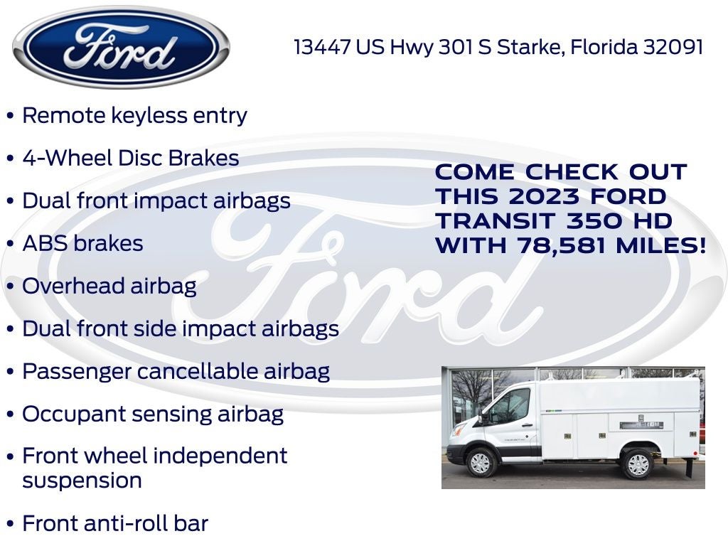 2023 Ford Transit-350 Base HIGH ROOF READING KUV BODY*