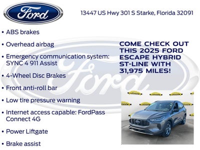 2025 Ford Escape Hybrid ST-Line