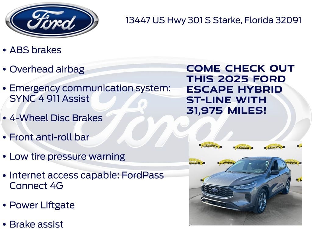 2025 Ford Escape Hybrid ST-Line