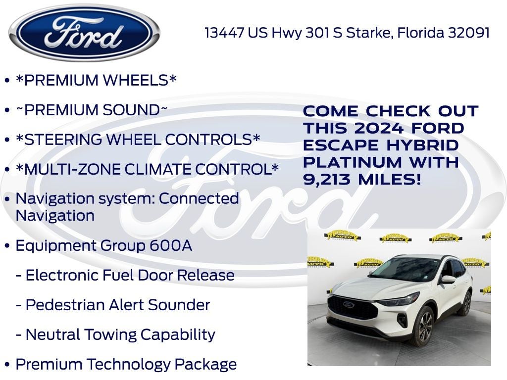 2024 Ford Escape Hybrid Platinum