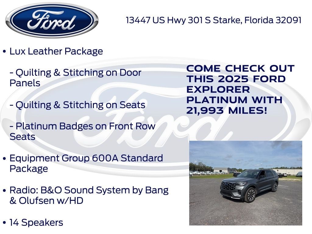 2025 Ford Explorer Platinum