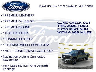 2026 Ford F-250SD Platinum HIGH OUTPUT