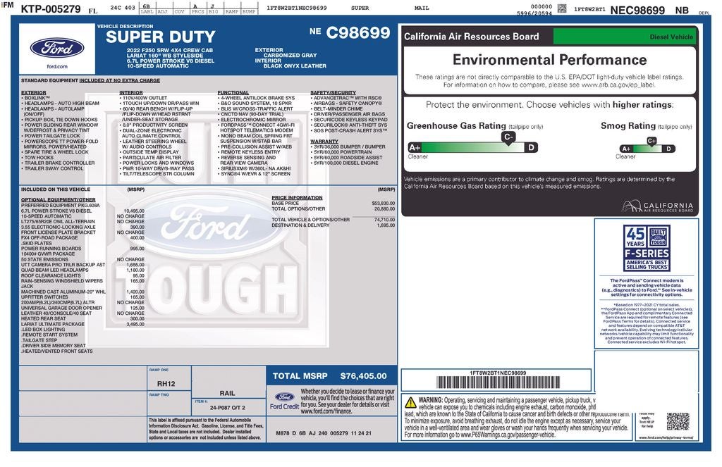 2022 Ford F-250SD Lariat