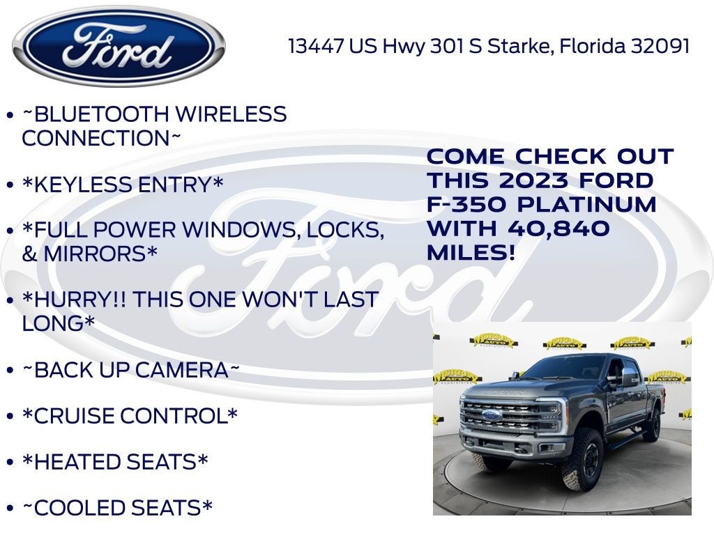 2023 Ford F-350SD Platinum