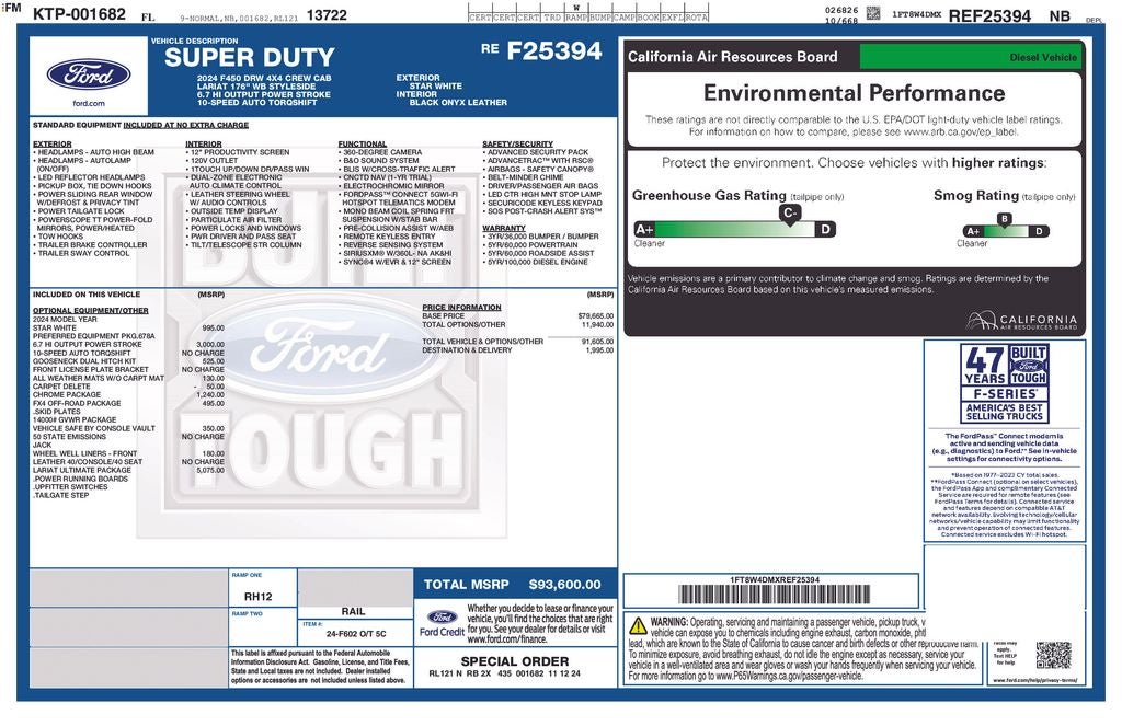 2024 Ford F-450SD Lariat DRW