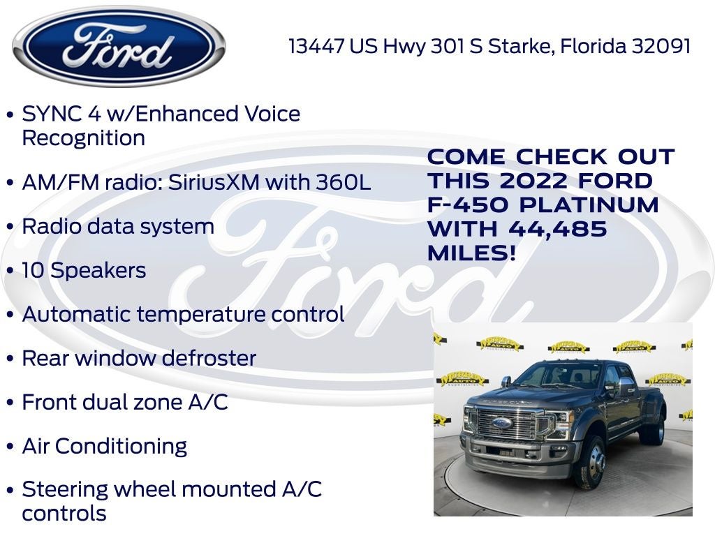 2022 Ford F-450SD Platinum DRW