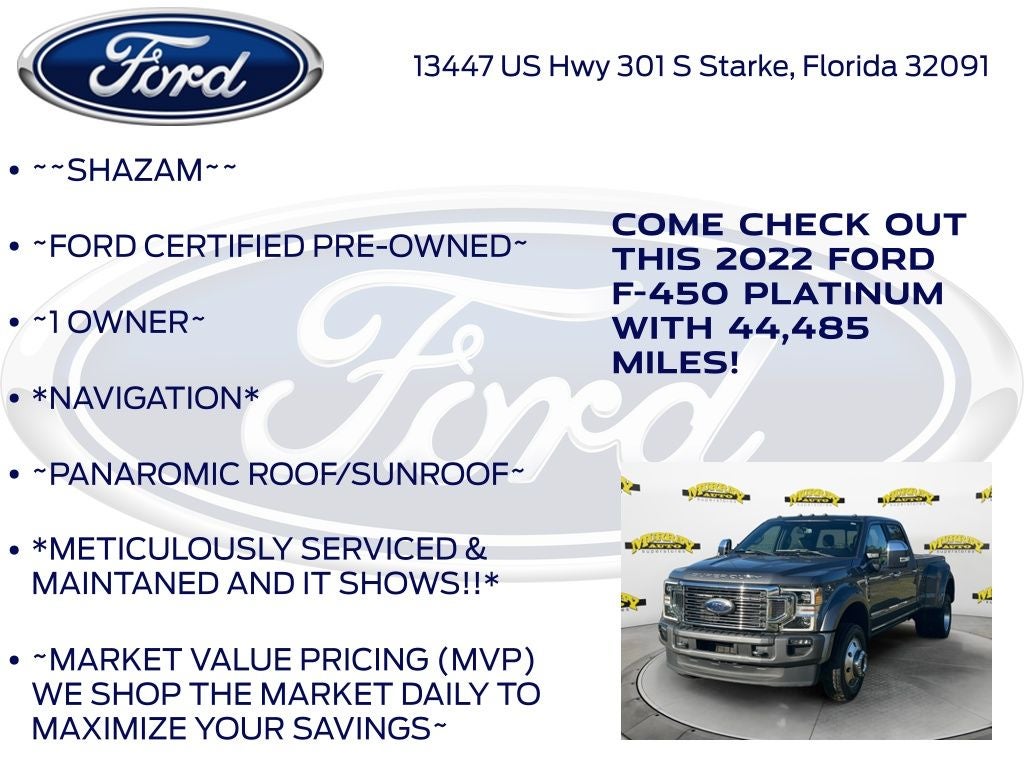 2022 Ford F-450SD Platinum DRW