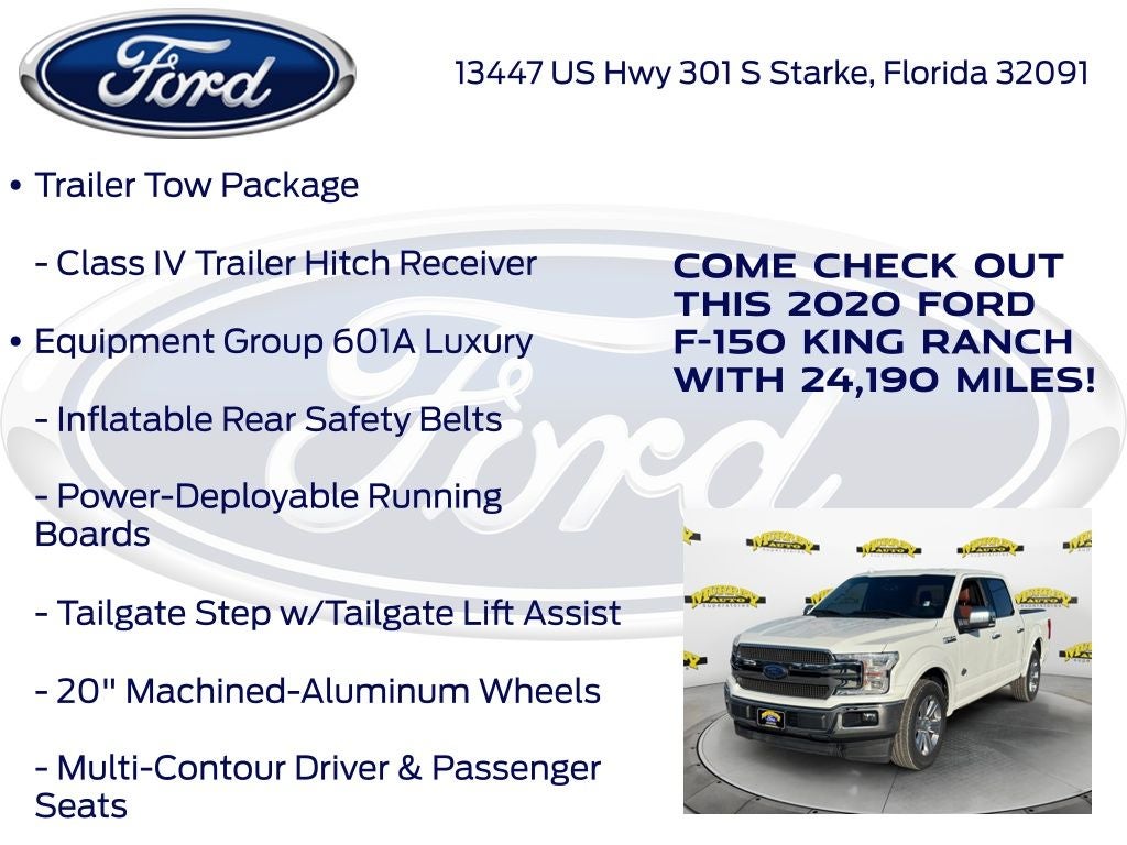 2020 Ford F-150 King Ranch 5.0L 360 Camera