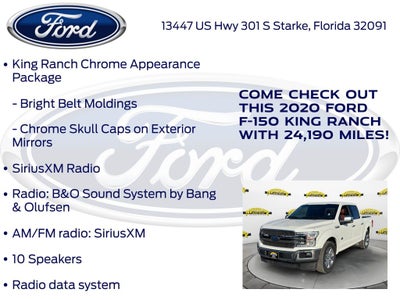 2020 Ford F-150 King Ranch 5.0L 360 Camera