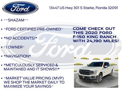 2020 Ford F-150 King Ranch 5.0L 360 Camera