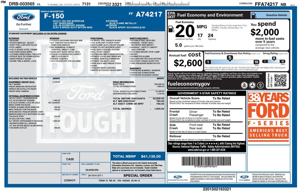2015 Ford F-150 XLT