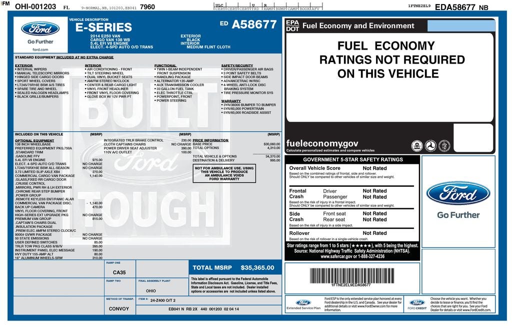 2014 Ford E-250 Commercial