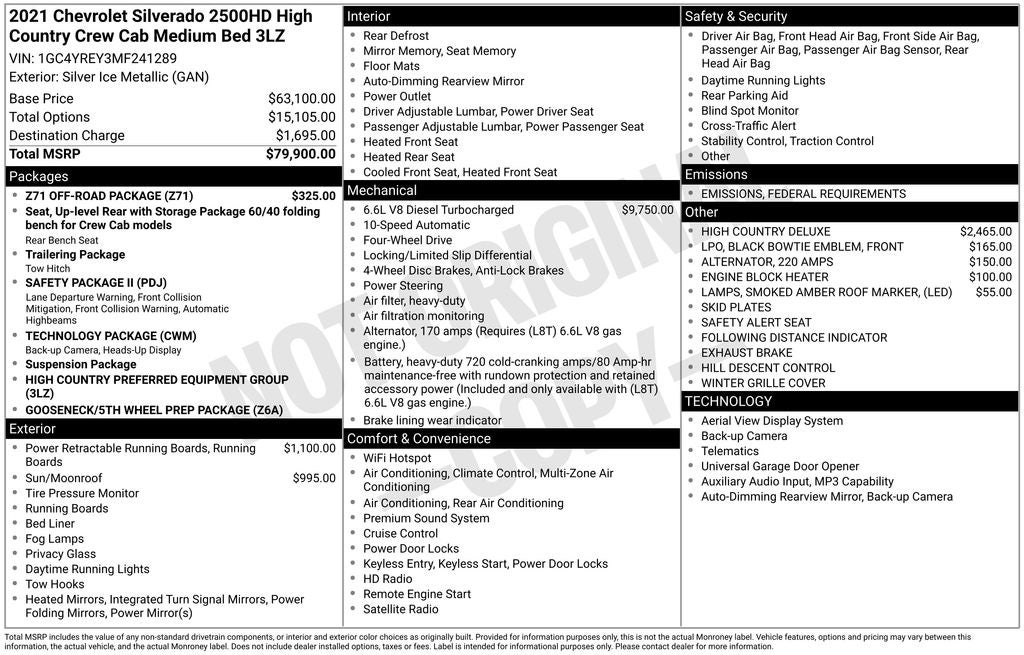 2021 Chevrolet Silverado 2500HD High Country