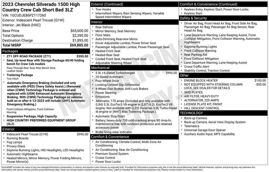 2023 Chevrolet Silverado 1500 High Country