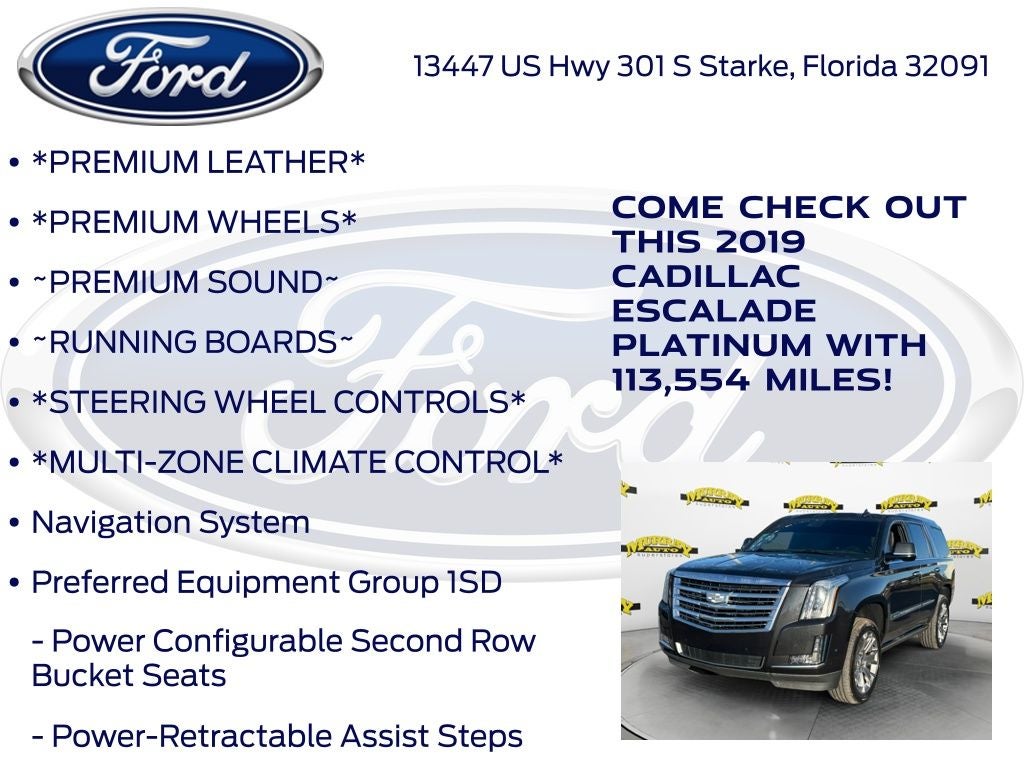 2019 Cadillac Escalade Platinum Edition