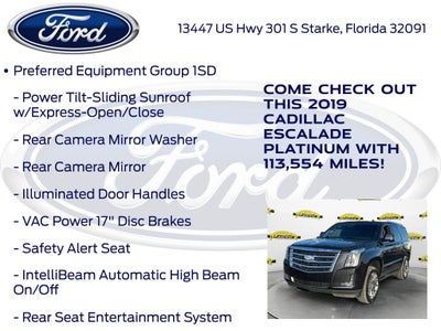 2019 Cadillac Escalade Platinum Edition