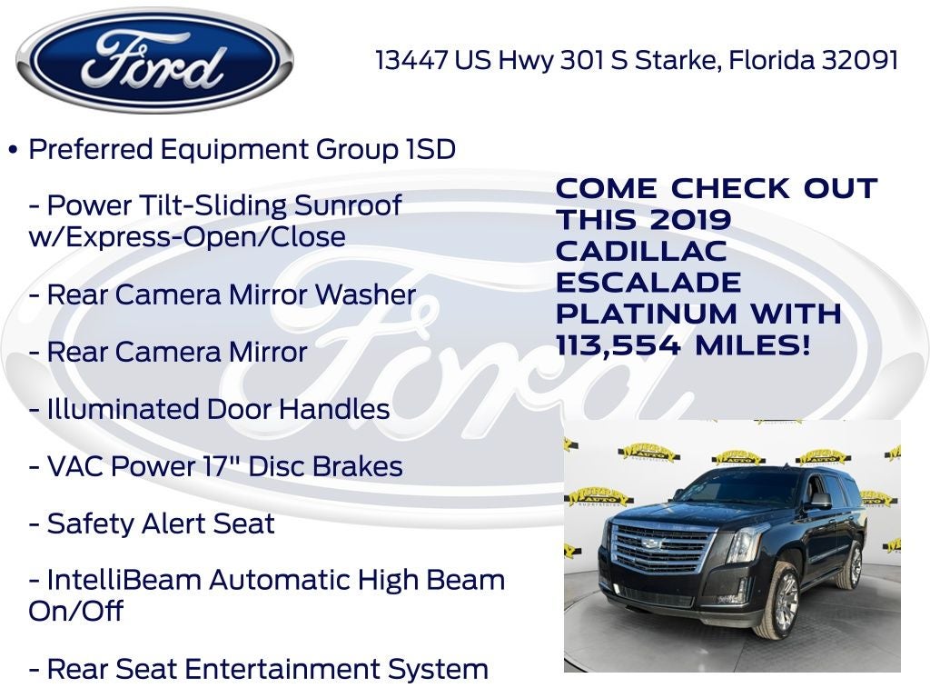 2019 Cadillac Escalade Platinum Edition
