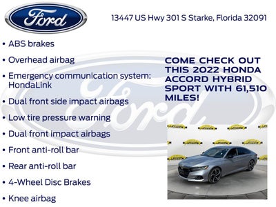 2022 Honda Accord Hybrid Sport