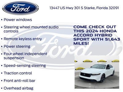 2024 Honda Accord Hybrid Sport