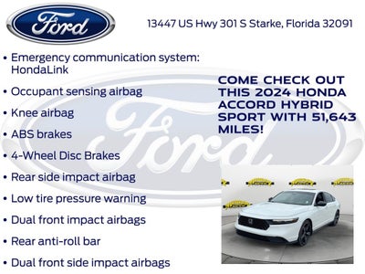 2024 Honda Accord Hybrid Sport