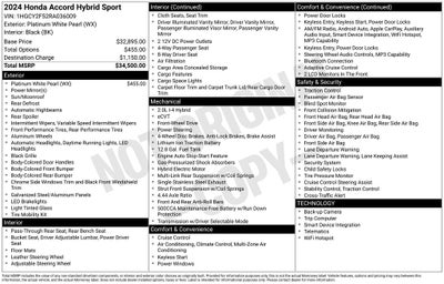 2024 Honda Accord Hybrid Sport