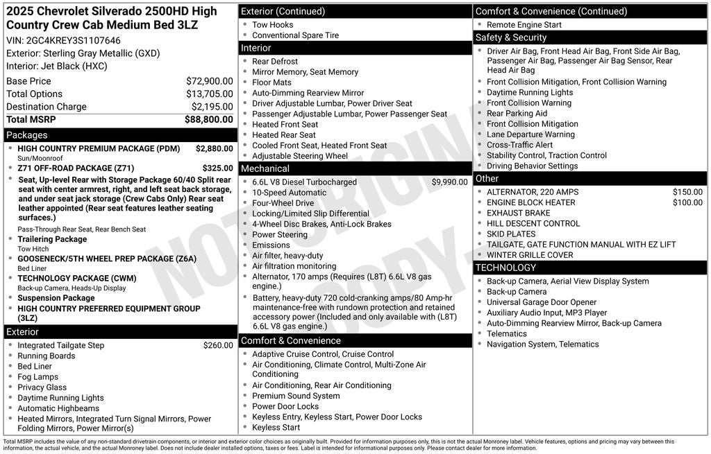 2025 Chevrolet Silverado 2500HD High Country