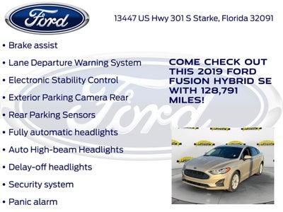 2019 Ford Fusion Hybrid SE