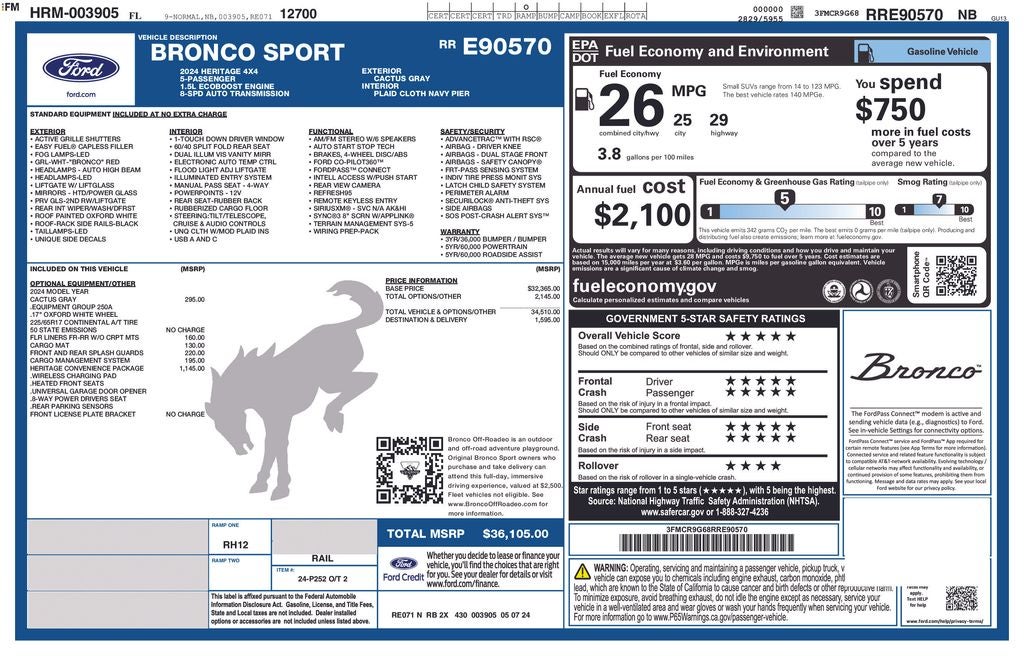 2024 Ford Bronco Sport Heritage