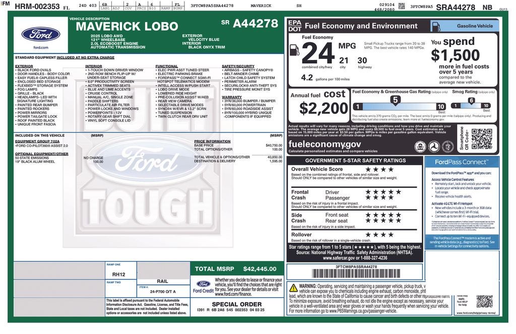 2025 Ford Maverick Lobo High