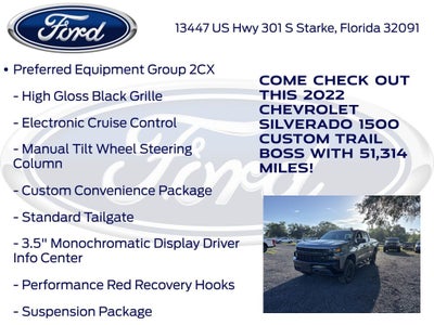 2022 Chevrolet Silverado 1500 LTD Custom Trail Boss