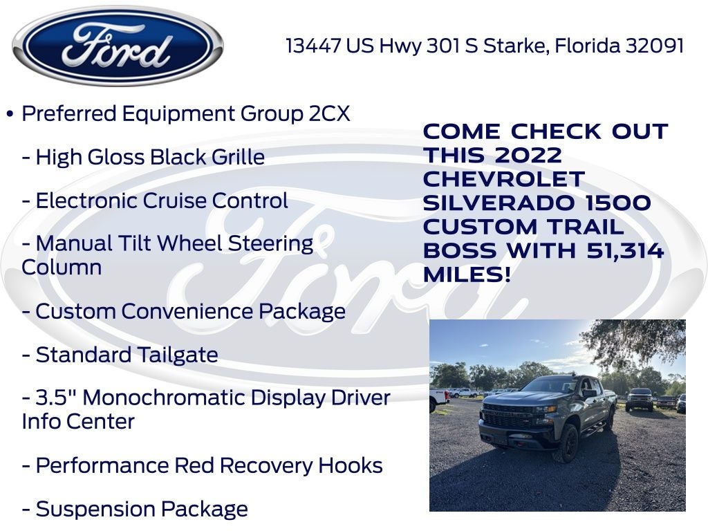 2022 Chevrolet Silverado 1500 LTD Custom Trail Boss