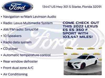 2022 Lexus ES 350 F Sport