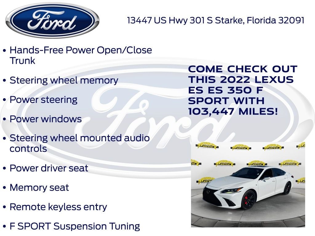 2022 Lexus ES 350 F Sport