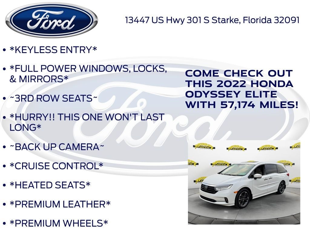 2022 Honda Odyssey Elite