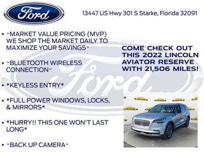 2022 Lincoln Aviator Reserve