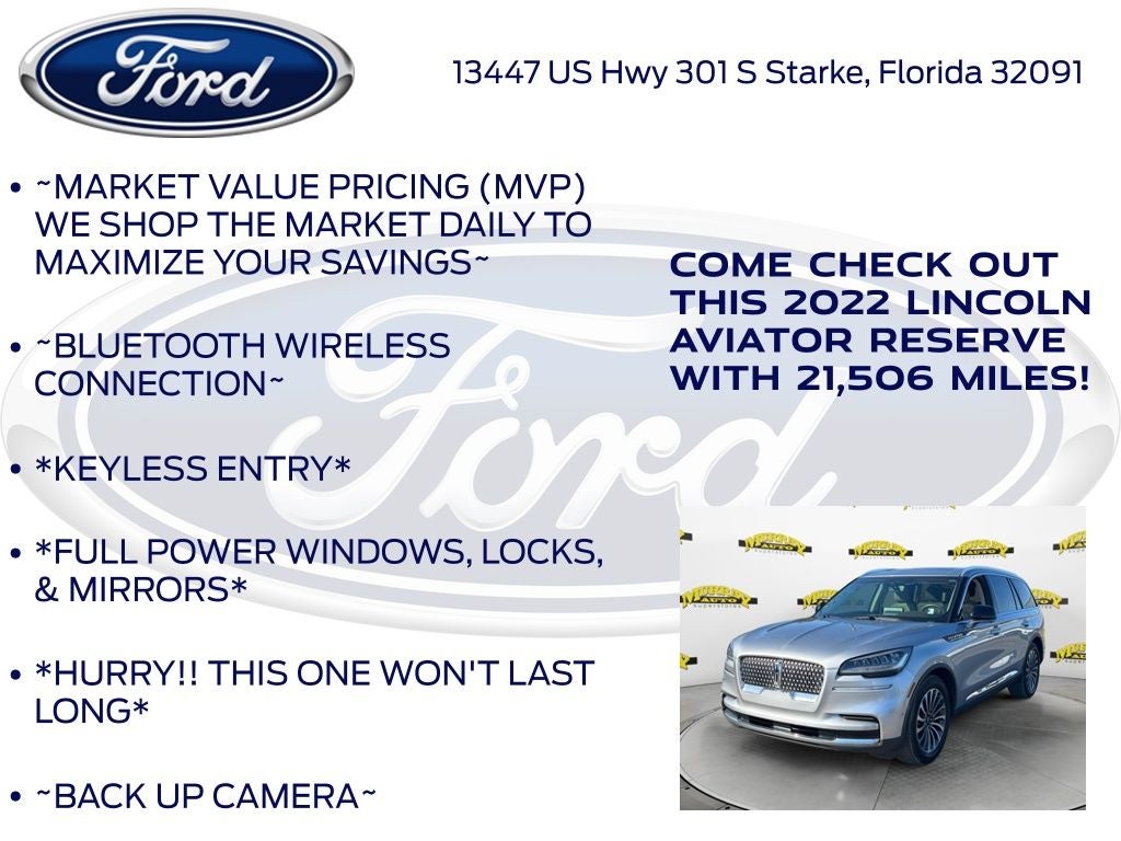 2022 Lincoln Aviator Reserve